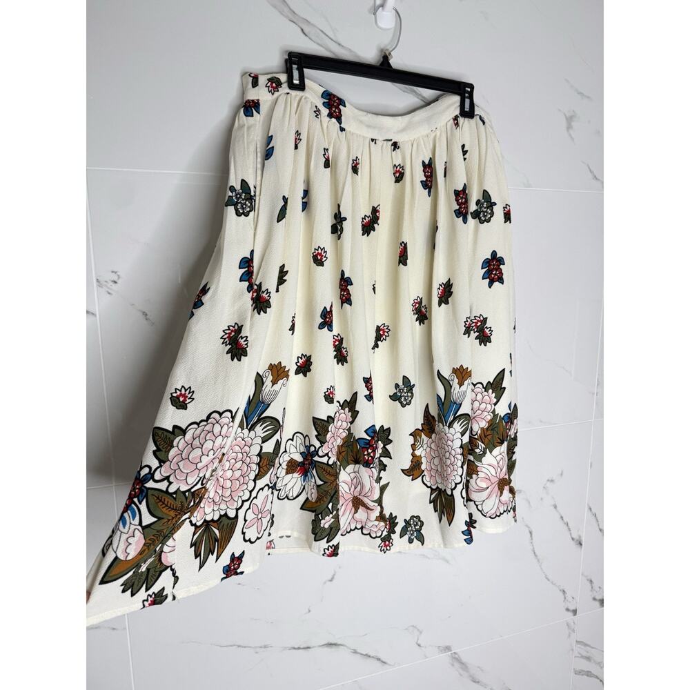 ModCloth White Floral Midi Skirt - Picture 2 of 8